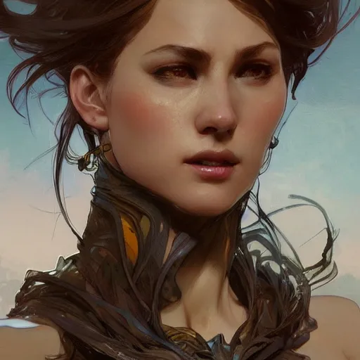 Image similar to digital character concept art by artgerm and greg rutkowski and alphonse mucha. wide open female mouth, close - up, defiant, light effect, 8 k, hyper detailed, intricate, elegant, digital painting, artstation, smooth, sharp focus