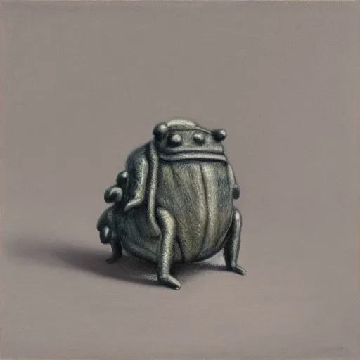 Image similar to tardigrade in style of vilhelm hammershoi