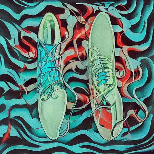 Image similar to galoshes, sneaky little something like overwhelming foggy liquid, cool artwork for oscillation music