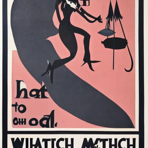 Prompt: anti - witch modern propaganda poster