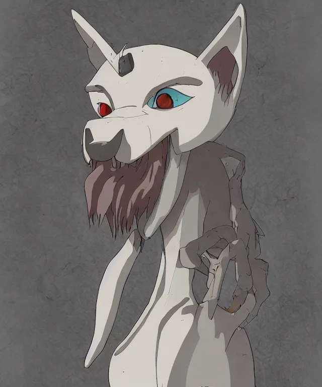 Prompt: a anthromorphic humanoid cute hellhound in the style of studio ghibli in the style of slice of life anime trending on artstation deviantart pinterest detailed realistic hd 8 k high resolution