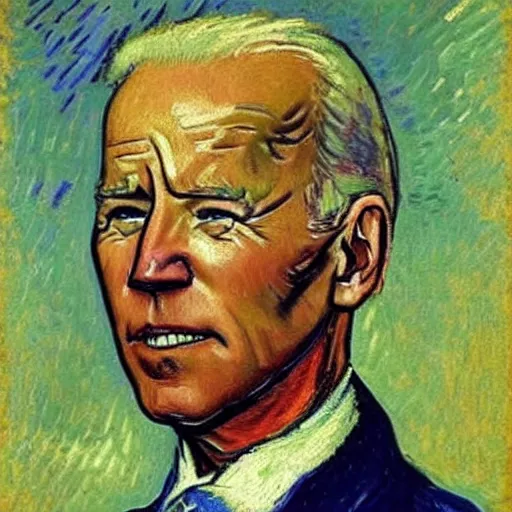 Image similar to joe biden, by van gogh,