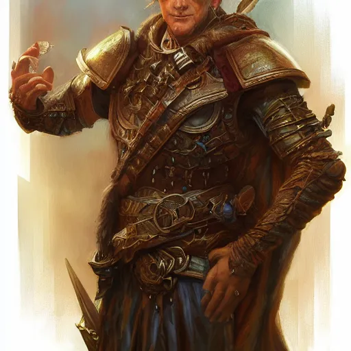 Image similar to Linus Tech Tips as a fantasy D&D character, portrait art by Donato Giancola and James Gurney, digital art, trending on artstation