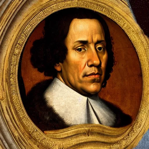 Image similar to renaissance portrait of obama, 1 7 th century