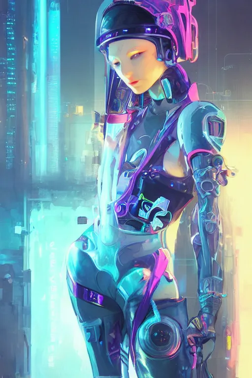 cyberpunk futuristic sci-fi girl world