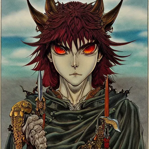 Prompt: prompt : portrait of dungeon and dragons character painted in miyazaki color style drawn by katsuhiro otomo and takato yamamoto, inspired by fables, china doll face, smooth face feature, intricate oil painting, high detail, sharp high detail, manga and anime 2 0 0 0