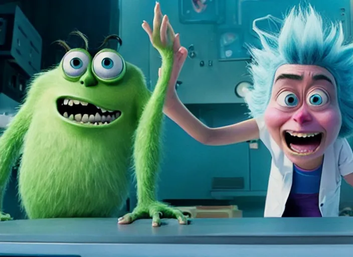 Image similar to film still of rick sanchez in the new scifi movie 4 k,,,,,,,,,,,,,,,,,,,,,,,,,,,,,,,,,,,,,,,,,,,,,,,, monsters inc