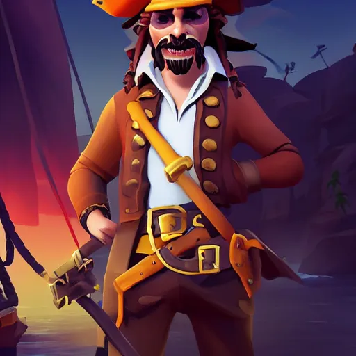 Image similar to painting jack the pirate on sea of thieves game avatar hero smooth face median photoshop filter cutout vector behance hd by jesper ejsing, by rhads, makoto shinkai and lois van baarle, ilya kuvshinov, rossdraws, illustration, art by ilya kuvshinov and gustav klimt