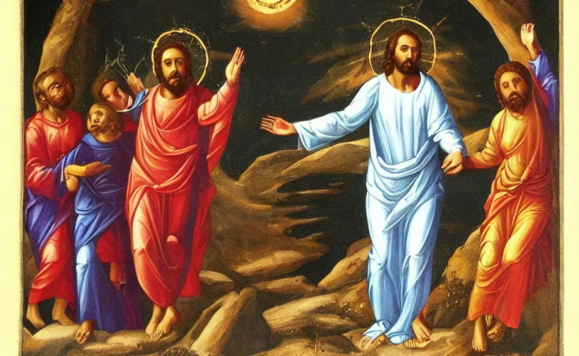 Image similar to christ returning to earth