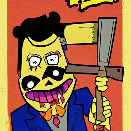 Image similar to Leatherface Saturday morning cartoon show