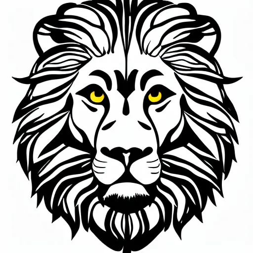 Prompt: lion vectorized, 4k