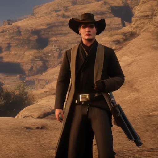 Image similar to Film still of Anakin Skywalker in Red Dead Redemption 2 (2018 video game)