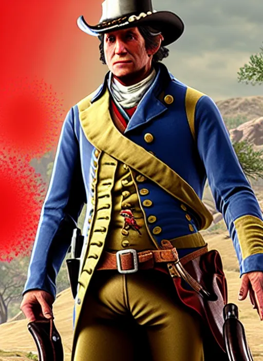 Image similar to film still of george washington in red dead redemption 2 ( 2 0 1 8 video game )