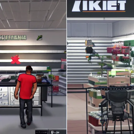 Image similar to gta 5 trevor in ikea