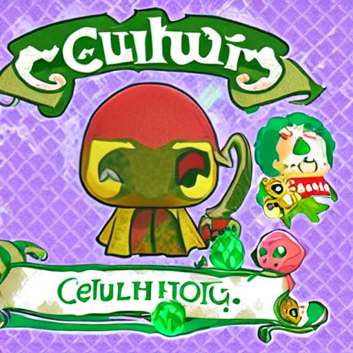 Prompt: Cthulhu as an Animal Crossing character