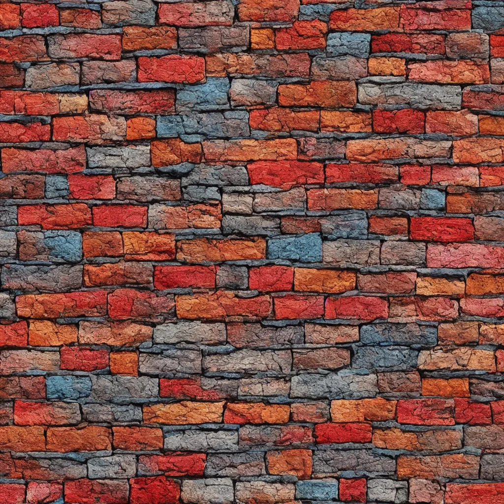 Image similar to multicolor painted brick texture