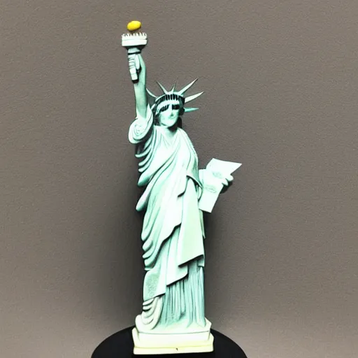 Image similar to the statue of liberty made of ivory