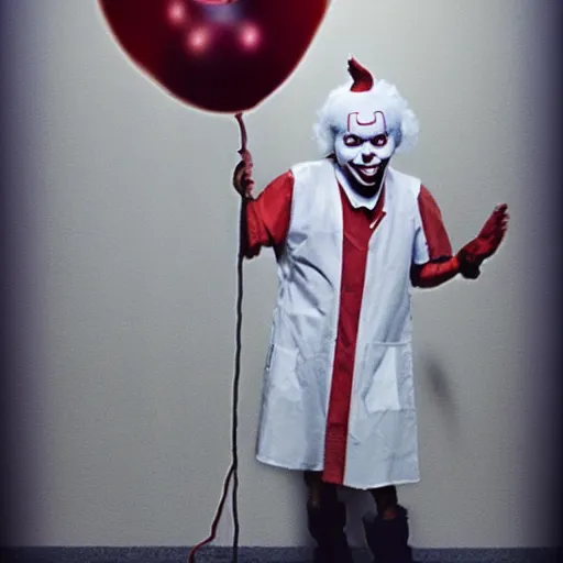 Image similar to pennywise working the night shift at the er