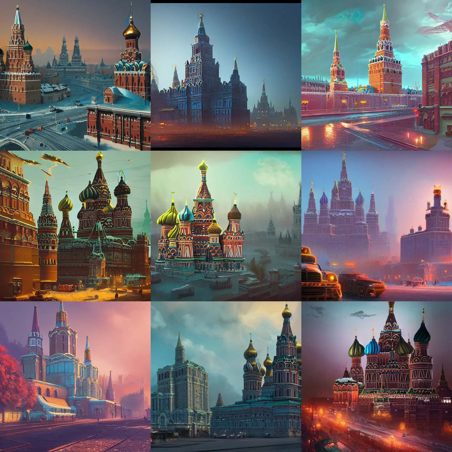 Prompt: “a beautiful highly detailed matte painting of a Moscow Russian, by Jose Daniel Cabrera Pena and Leonid Kozienko, concept art by Tooth Wu and wlop and beeple and dan mumford and greg rutkowski and nekroxiii. octane render, cinematic, hyper realism, octane render, 8k, iridescent accents. vibrant, teal and gold blue red dark noir colour scheme”