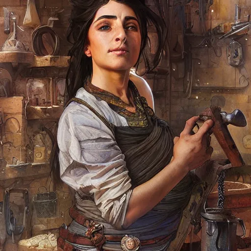 Image similar to kurdish blacksmith kawa the blacksmith, highly detailed, digital painting, artstation, concept art, sharp focus, illustration, art by artgerm and greg rutkowski and alphonse mucha, incredibly detailed, award winning art