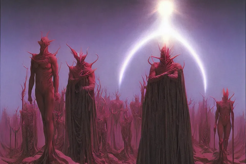 Image similar to divine light, wayne barlowe.