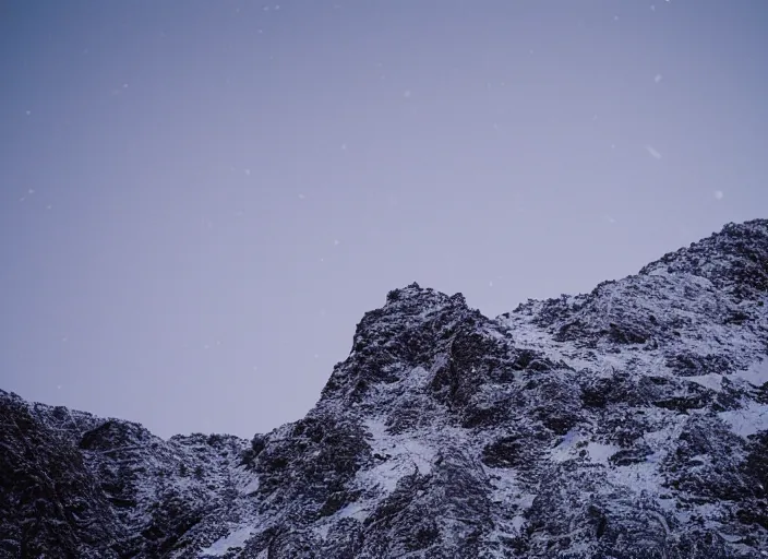 Image similar to symmetry!! a 2 8 mm macro tilt shift view of a beautiful rugged snowy mountain range, photography, film, film grain, canon 5 0 mm, cinematic lighting, golden hour, hazy,