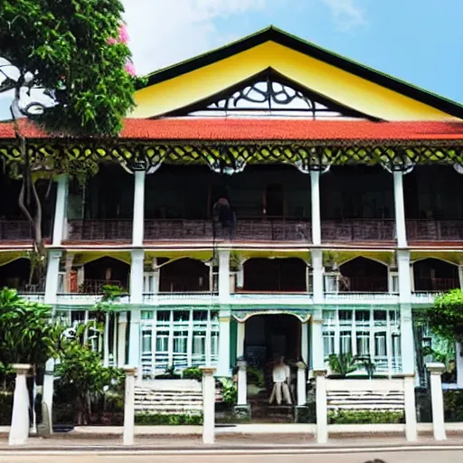 Prompt: penang heritage house