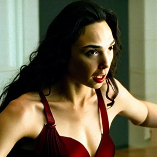 Image similar to gal gadot in american psycho ( 1 9 9 9 )