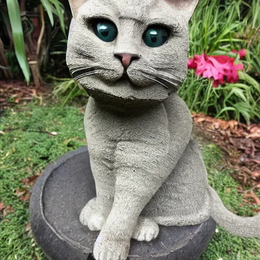 Image similar to a statue of a cute cat