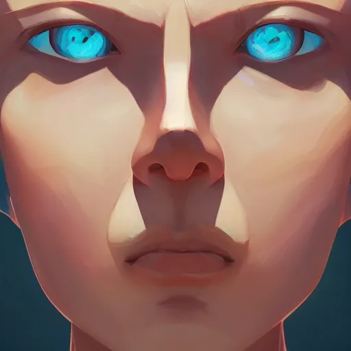 Image similar to face icon stylized minimalist mash, loftis, cory behance hd by jesper ejsing, by rhads, makoto shinkai and lois van baarle, ilya kuvshinov, rossdraws global illumination