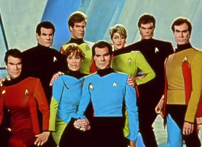 Image similar to a still from a 1 9 8 0 s sci - fi tv show, star trek the next generation, babylon 5, quantum leap,