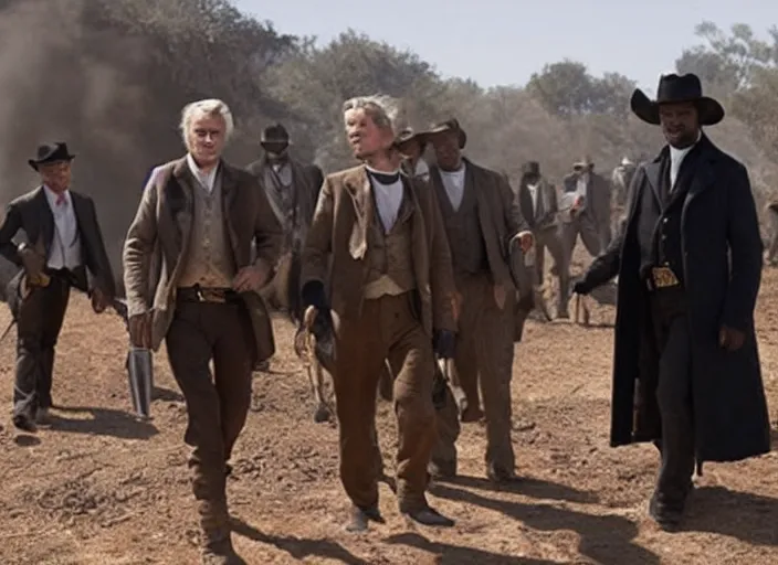 Image similar to geert wilders in django unchained field scene