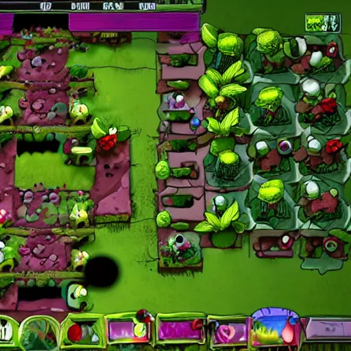 Prompt: 1 plant vs. 2 zombies