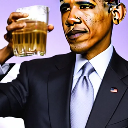 Image similar to obama drinking rakia