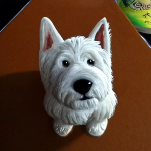 Image similar to latte art of a westie