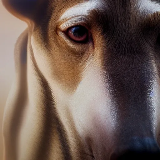 Prompt: portrait art of brown white greyhound as a police officer, art by alessio albi 8 k ultra realistic, lens flare, atmosphere, glow, detailed, intricate, full of colour, led lighting, trending on artstation, 4 k, hyperrealistic, focused, extreme details, unreal engine 5, masterpiece