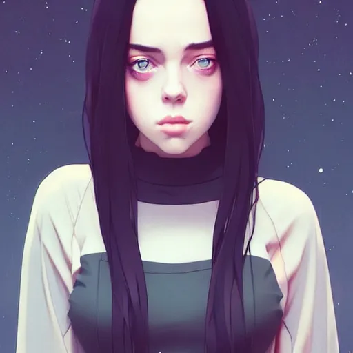 Image similar to a beautiful billie eilish christina hendricks alluring instagram model in crop top, by guweiz and wlop and ilya kuvshinov and artgerm and makoto shinkai and studio ghibli, symmetrical eyes, aesthetic, gorgeous, stunning, alluring, attractive, artstation, deviantart, pinterest, digital art