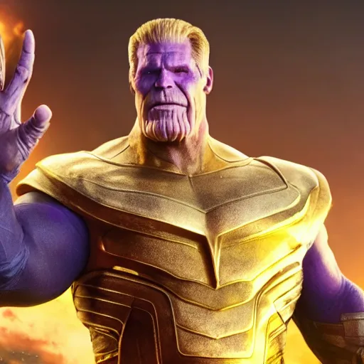 Prompt: ted danson as thanos, hd 4k photo