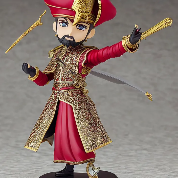 Prompt: suleiman the magnificent, an anime nendoroid of suleiman the magnificent, figurine, detailed product photo