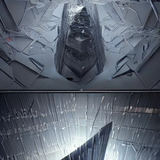 Image similar to sci-fi wall structure on the coronation of napoleon painting and digital billboard in the middle, unreal engine 5, keyshot, octane, artstation trending, ultra high detail, ultra realistic, cinematic, 8k, 16k, in style of zaha hadid, in style of nanospace Michael Menzelincev, in style of Lee SOUDER, in style of photogrammetry cloud in style of Dima Goryainov artstation, in style of Blade Runner 2049, in style of Ghost in the Shell, in plastic, dark, tilt shift,