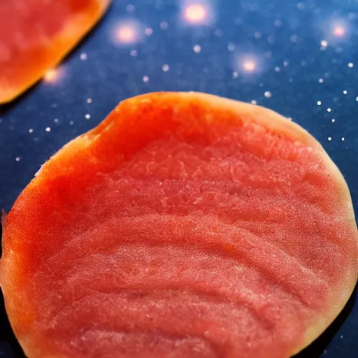 Prompt: slice of pepperoni, night sky, 8k, photograph, photorealistic