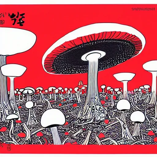 Image similar to nuclear mushroom in Tokyo by Toshio Saeki