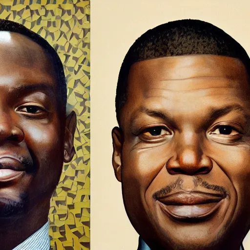 Image similar to lance van hoecke corporate portrait, professional profile photo, hyperreal photo portrait by jonathan yeo, by kehinde wiley, by craig wiley, by david dawson