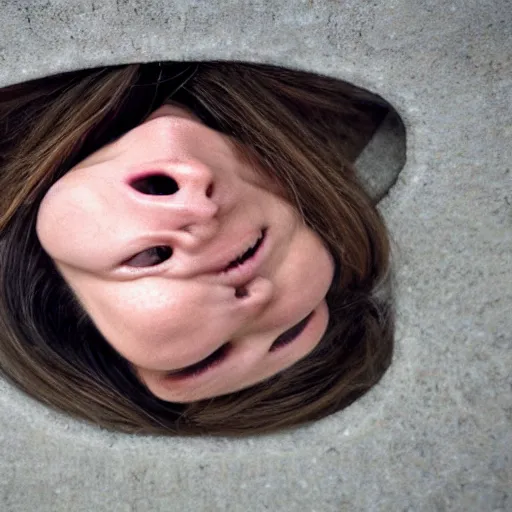 Prompt: upside - down face