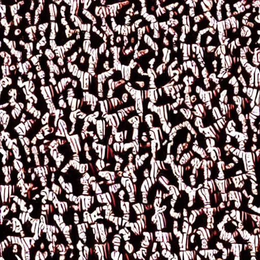 Prompt: where's waldo in hell