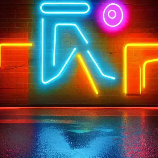 Image similar to improbable neon, electric, character art made out of rain, trending on artstation, epic composition, emotional, beautiful, rendered in octane, unreal engine, depth of field, ray tracing