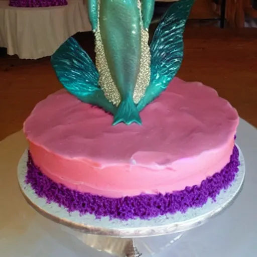 Image similar to mermaid cake, homemade,