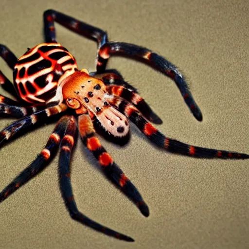 Prompt: an animal that is a genetic combination of spider and octopus