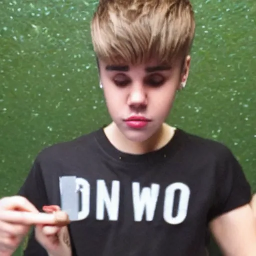 Prompt: justin bieber with down syndrom