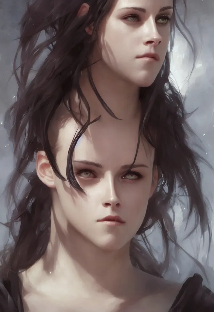 Prompt: portrait cyborg Kristen Stewart, digital art from artstation by by Ikeuchi and Ruan Jia and Mandy Jurgens and Artgerm and william-adolphe bouguereau and Greg Rutkowski and Wayne Barlowe, extremely beautiful and proportionate face, sharp focus, hyper detailled, trending on artstation